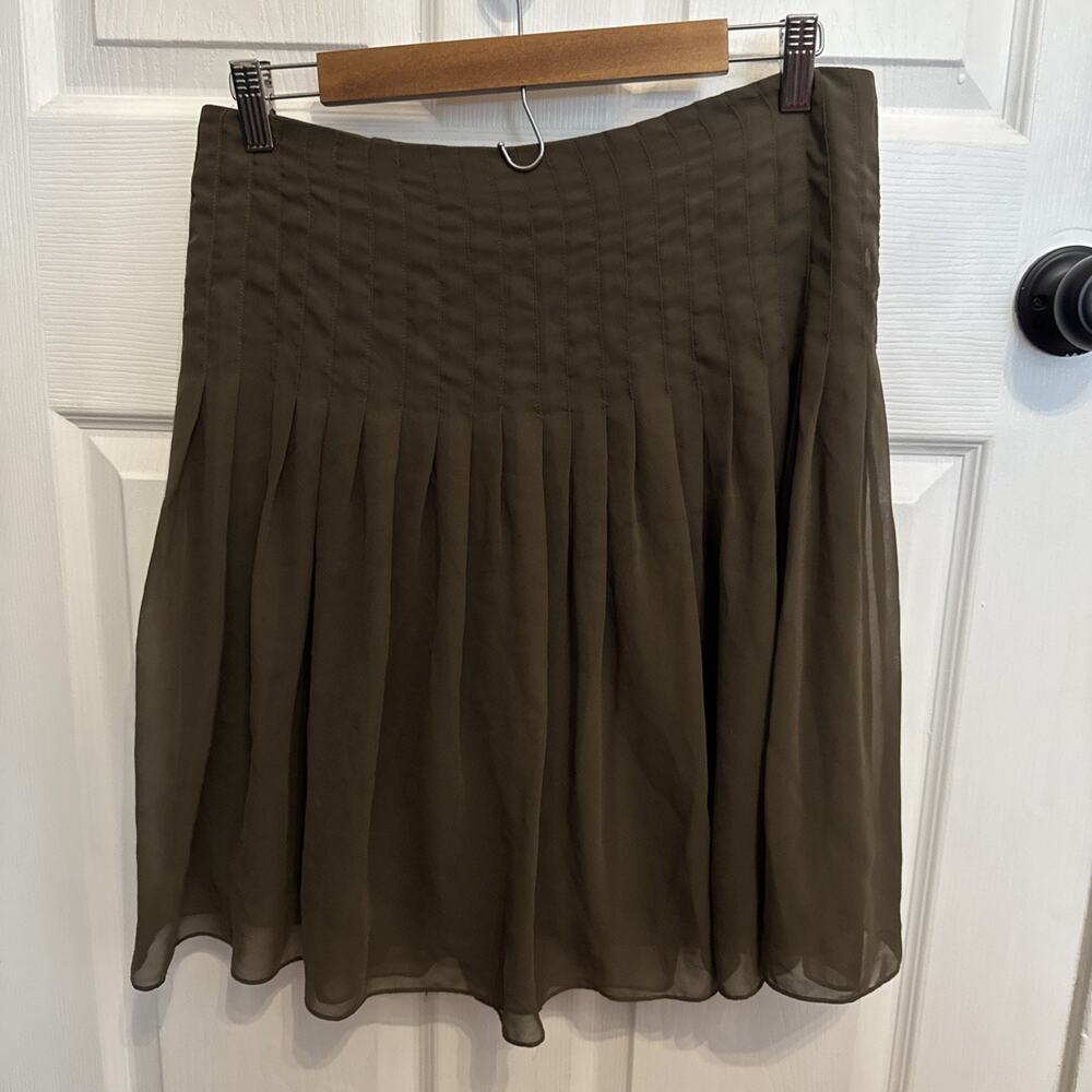 Rag & Bone Women’s Green Pleated Leather Buckle Skirt Size 6 *Flaws* - Picture 14 of 14